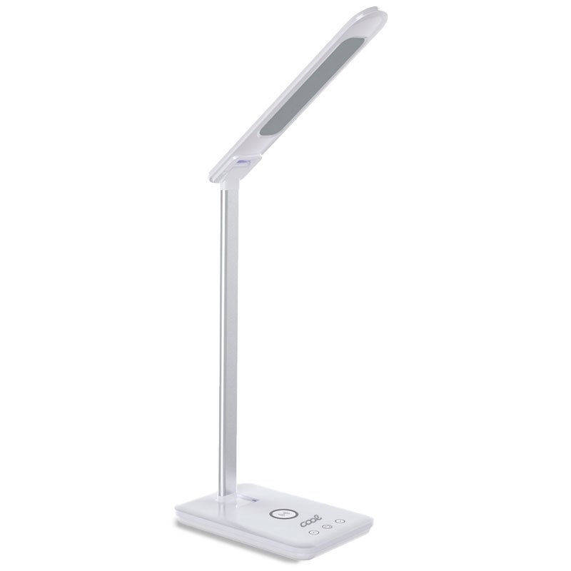 Lampe LED pliable Cool avec base de chargement sans fil Qi, blanche