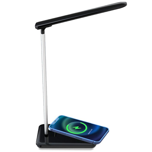 Lampe LED pliable Cool avec base de chargement sans fil Qi, noire