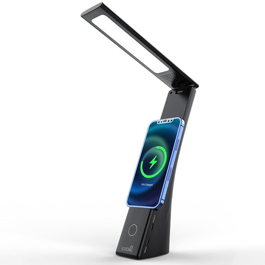 Lampe LED compacte COOL avec base de chargement sans fil Qi, noire