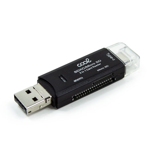 Lecteur de carte mémoire universel 3 en 1 COOL (Type-C / Micro-USB / USB)
