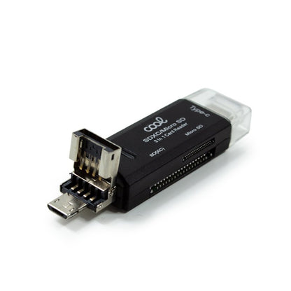 Lecteur de carte mémoire universel 3 en 1 COOL (Type-C / Micro-USB / USB)