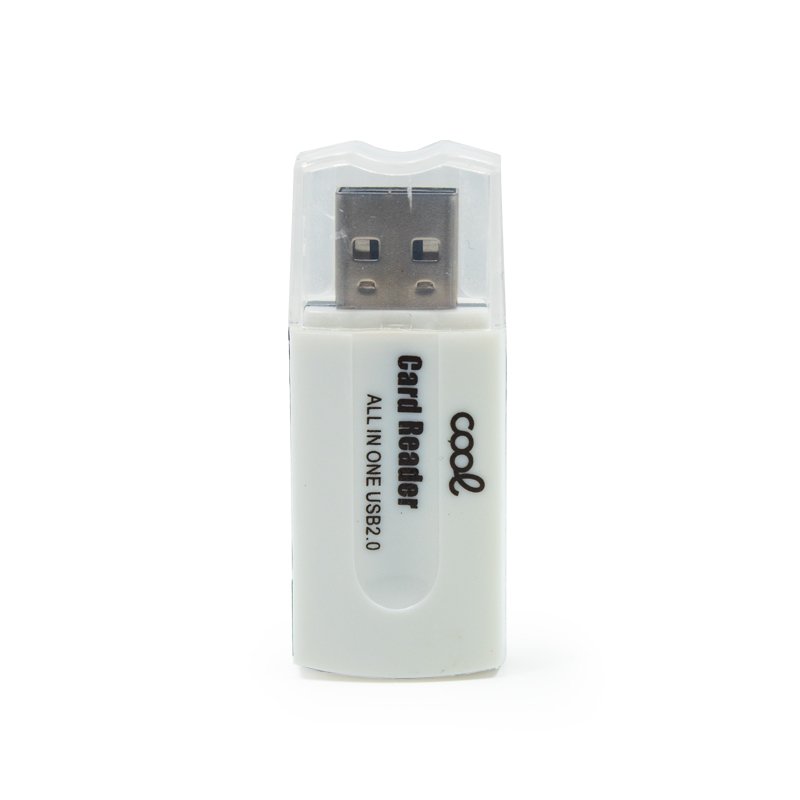 Lecteur de carte mémoire USB universel COOL (tout en un) Blanc