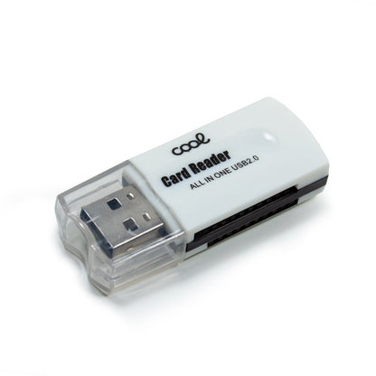 Lecteur de carte mémoire USB universel COOL (tout en un) Blanc