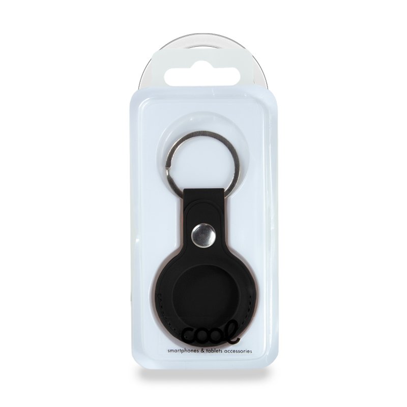 Llavero Protector COOL Compatible con AirTag Polipiel Negro