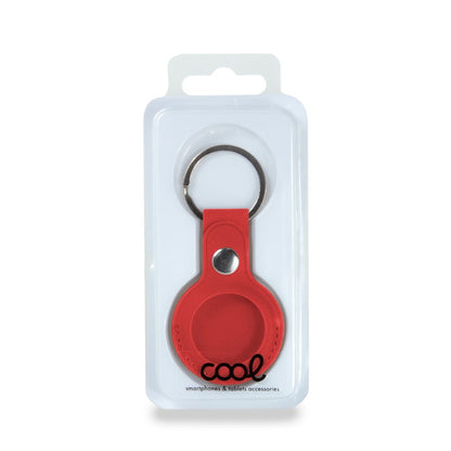 Llavero Protector COOL Compatible con AirTag Polipiel Rojo