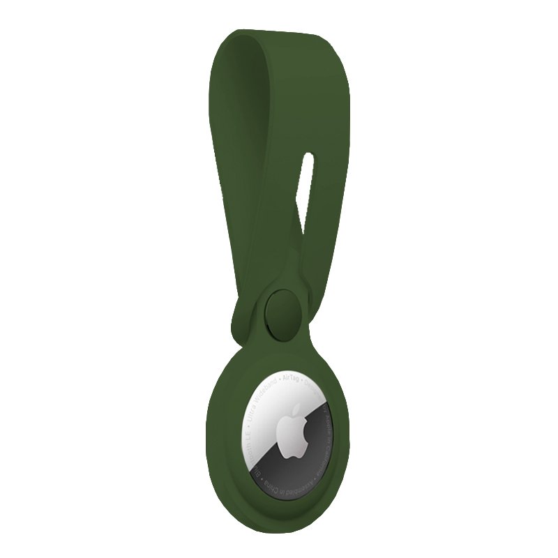 Étui Loop COOL compatible avec AirTag en silicone vert