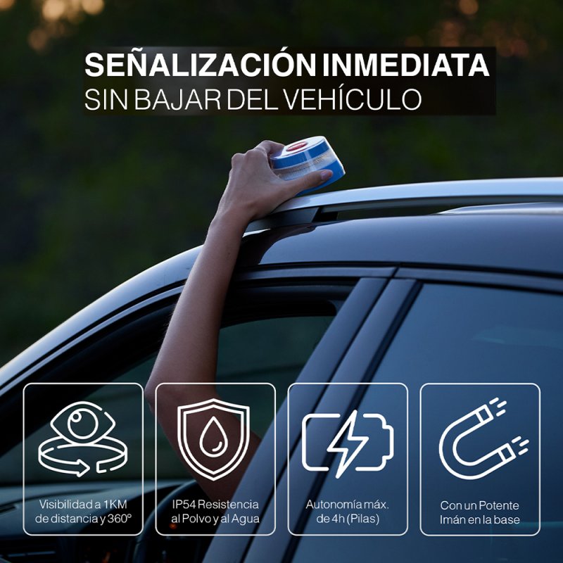 Luz Baliza Conectada (Homologada DGT) COOL Safetytech