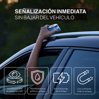 Luz Baliza Conectada (Homologada DGT) COOL Safetytech