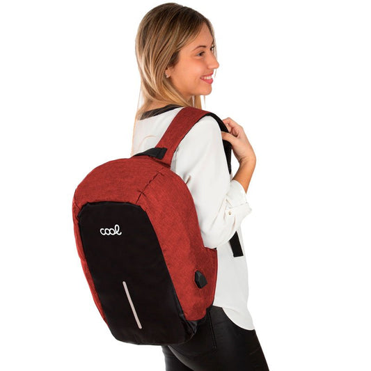 Sac à dos Cool Memphis noir et rouge pour ordinateur portable 15-16 pouces