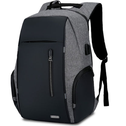 Sac à dos Cool Report pour ordinateur portable 15-16 pouces, noir et gris