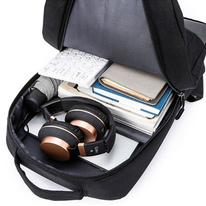 Sac à dos Cool Report pour ordinateur portable 15-16 pouces, noir et gris