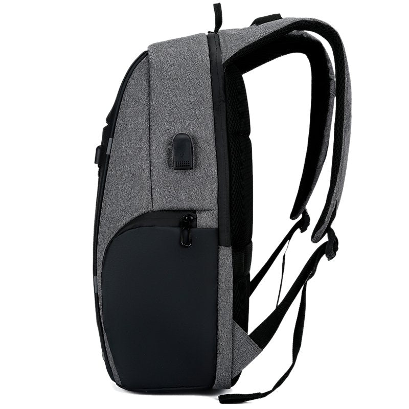 Sac à dos Cool Report pour ordinateur portable 15-16 pouces, noir et gris