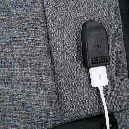 Sac à dos Cool Report pour ordinateur portable 15-16 pouces, noir et gris