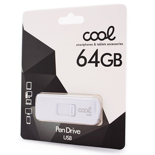 Clé USB 64 Go 2.0 COOL Basic Blanc