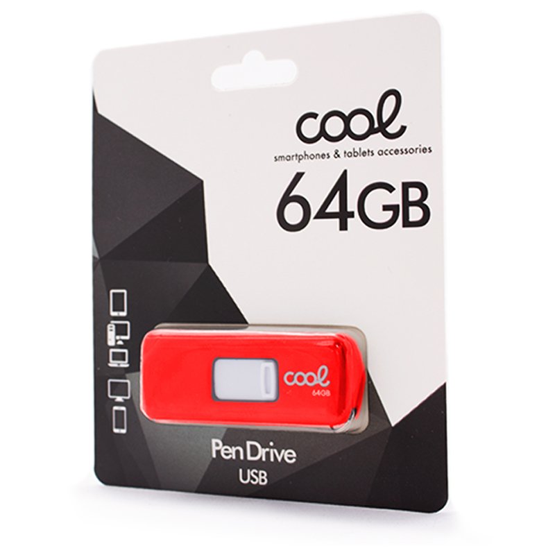 Clé USB 64 Go 2.0 COOL Basic Rouge