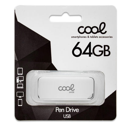 Clé USB 64 Go 2.0 COOL Board Blanc