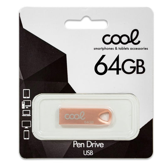 Clé USB 64 Go 2.0 Cool Metal KEY Or Rose