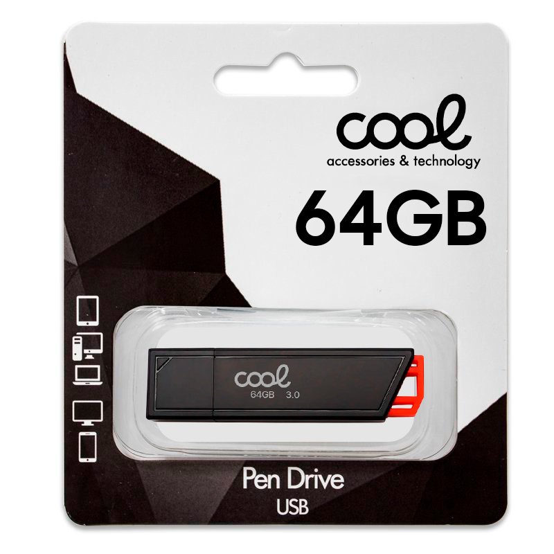 Pen Drive USB x64 GB 3.0 COOL Lancer Rojo