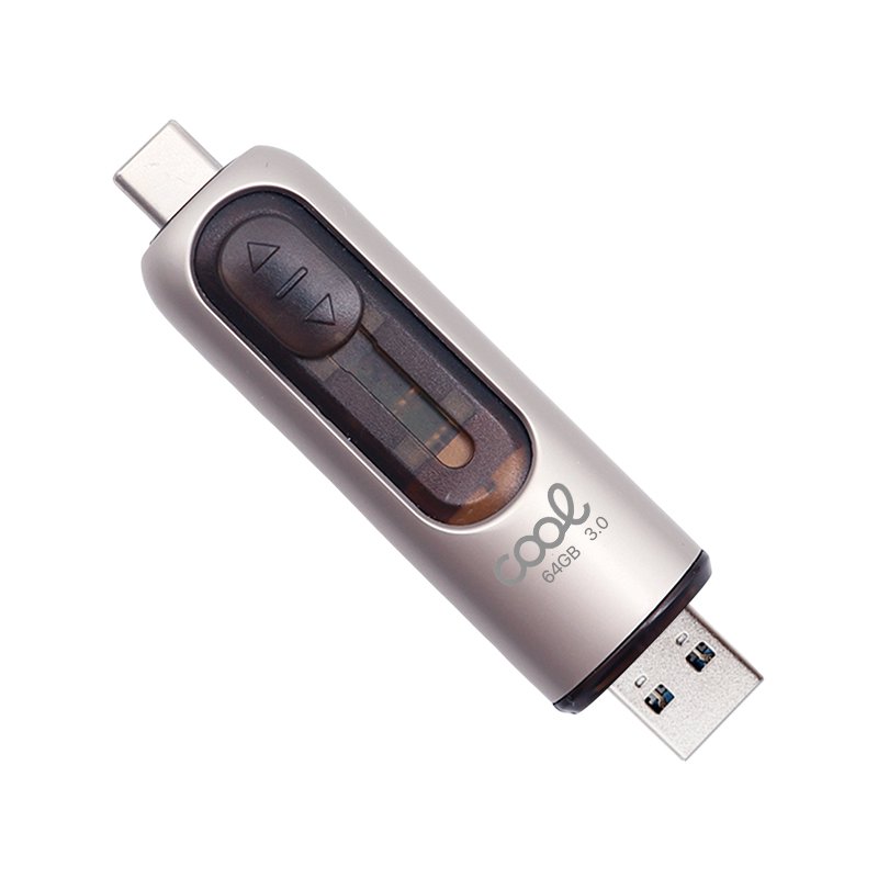 Pen Drive USB x64 GB 3.0 COOL Tipo-C / USB (2 en 1)