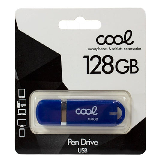 Clé USB 128 Go 2.0 COOL Cover Bleu