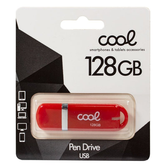 Clé USB 128 Go 2.0 COOL Cover Rouge