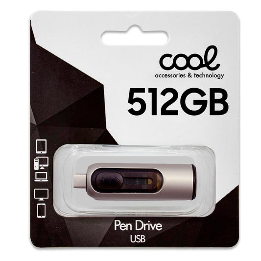 Pen Drive x USB 512 GB 3.0 COOL Tipo-C / USB (2 en 1)