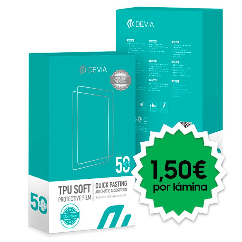 Protector Hidrogel Devia 0.2mm Universal (Pack 50 uds)