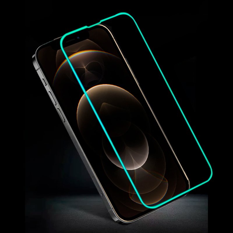Protection d'écran en verre trempé pour iPhone 12 Pro Max (Néon)