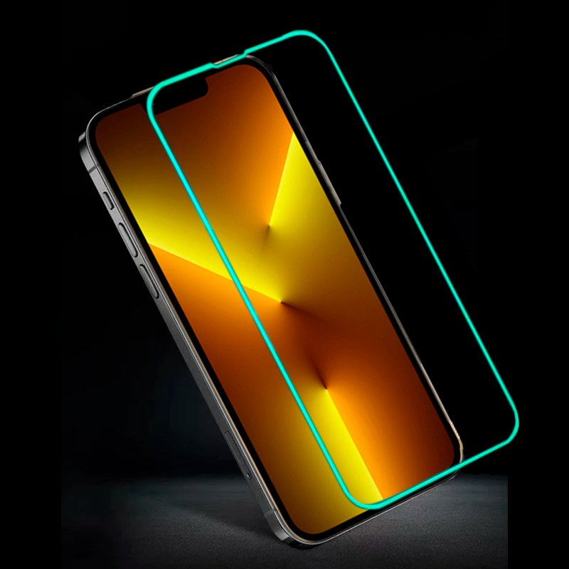 Protection d'écran en verre trempé pour iPhone 13 Pro Max / 14 Plus (Néon)