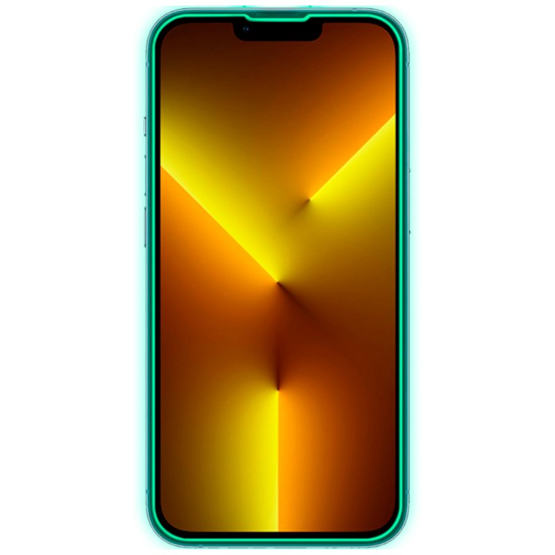Protection d'écran en verre trempé pour iPhone 13 Pro Max / 14 Plus (Néon)