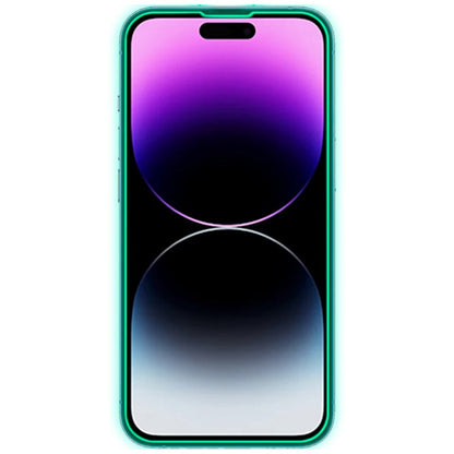 Protection d'écran en verre trempé pour iPhone 15 Plus / 16 Plus / 14 Pro Max (Néon)
