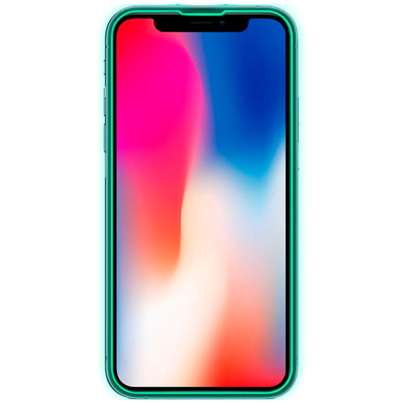 Protection d'écran en verre trempé pour iPhone X / iPhone XS / iPhone 11 Pro (Néon)