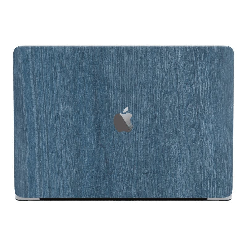 Protection arrière colorée en vinyle pour ordinateur portable Devia 15 pouces, bois bleu