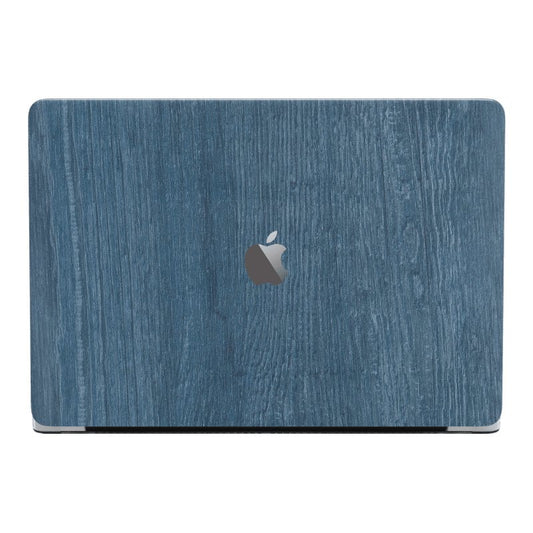 Protection arrière colorée en vinyle pour ordinateur portable Devia 15 pouces, bois bleu