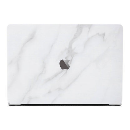 Protection arrière colorée en vinyle pour ordinateur portable Devia 15 pouces, marbre blanc