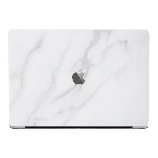 Protection arrière colorée en vinyle pour ordinateur portable Devia 15 pouces, marbre blanc