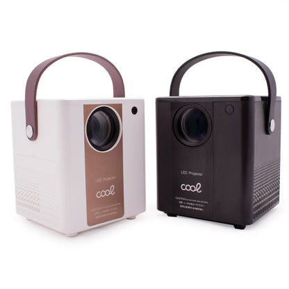 Projecteur compact Cool Rainbow 3000 lumens avec haut-parleur intégré, HDMI/SD/USB et miroir Wi-Fi (blanc)