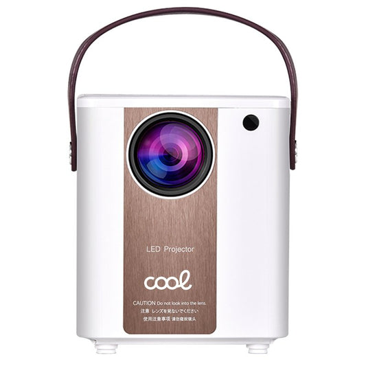 Projecteur compact Cool Rainbow 3000 lumens avec haut-parleur intégré, HDMI/SD/USB et miroir Wi-Fi (blanc)