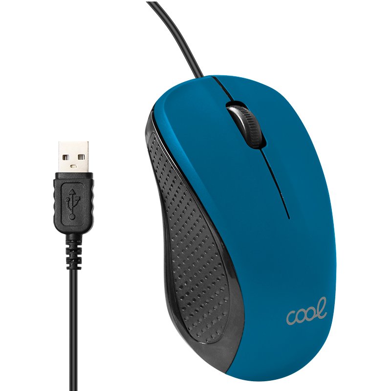 Souris filaire USB bleue COOL