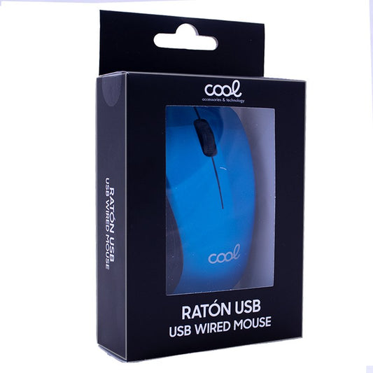Souris filaire USB bleue COOL