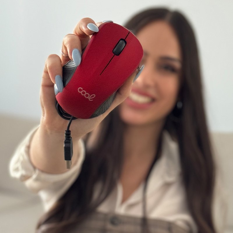 Souris filaire USB rouge COOL