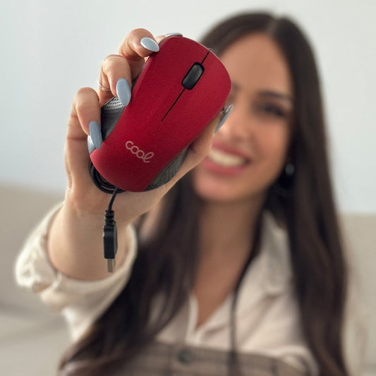Souris filaire USB rouge COOL