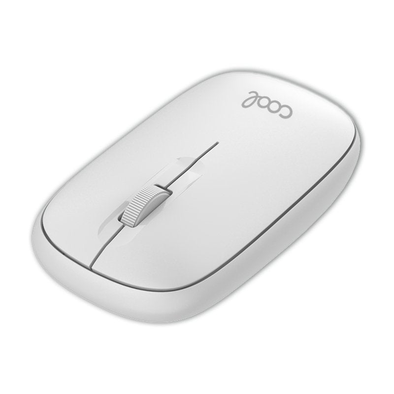 Souris sans fil 2-en-1 Cool Slim Silent (Bluetooth + adaptateur USB) Blanc