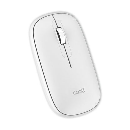 Souris sans fil 2-en-1 Cool Slim Silent (Bluetooth + adaptateur USB) Blanc
