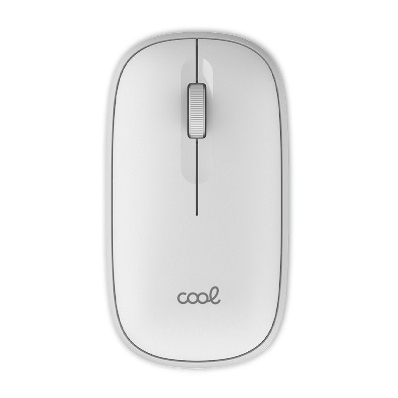 Souris sans fil 2-en-1 Cool Slim Silent (Bluetooth + adaptateur USB) Blanc