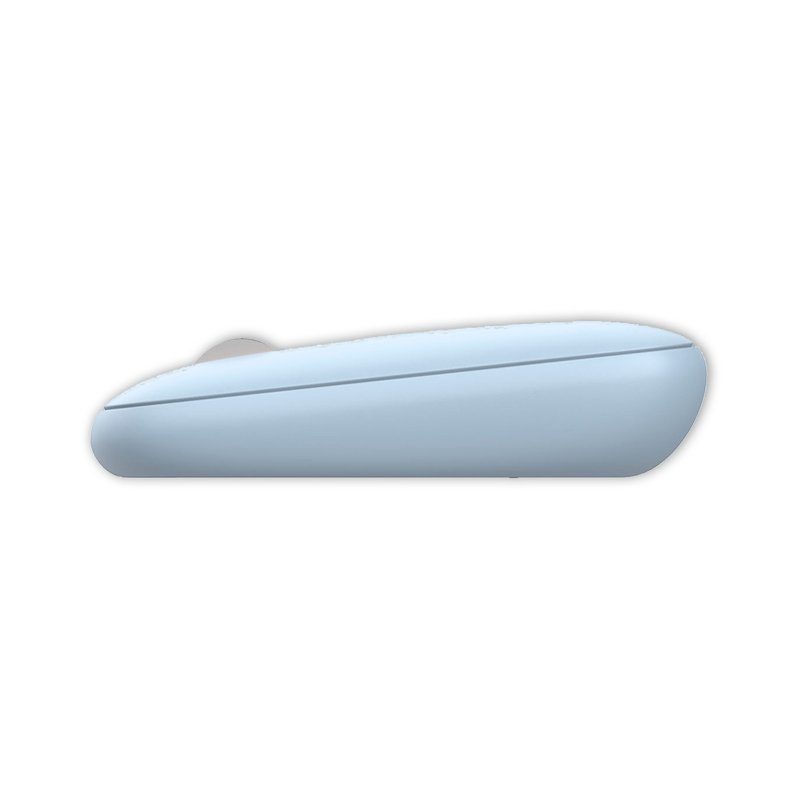 Souris sans fil 2-en-1 silencieuse et fine (Bluetooth + adaptateur USB) Bleu clair