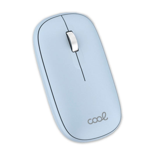 Souris sans fil 2-en-1 silencieuse et fine (Bluetooth + adaptateur USB) Bleu clair