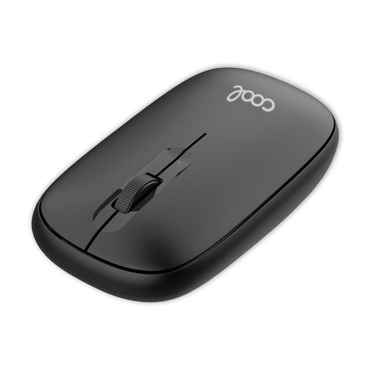 Souris sans fil 2-en-1 silencieuse et fine (Bluetooth + adaptateur USB) noire
