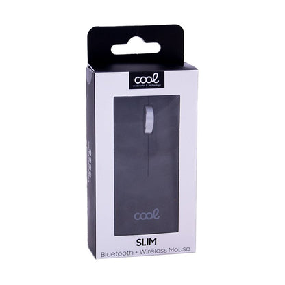 Souris sans fil 2-en-1 silencieuse et fine (Bluetooth + adaptateur USB) noire