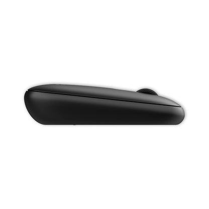 Souris sans fil 2-en-1 silencieuse et fine (Bluetooth + adaptateur USB) noire